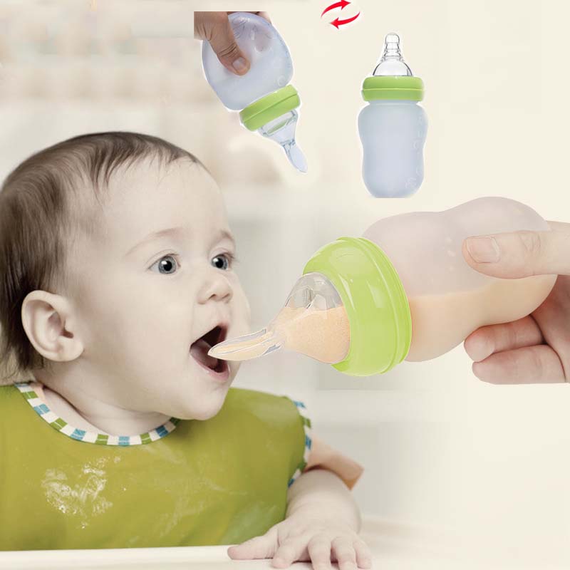silicone spoon feeding bottle